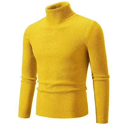 Toby – Pull à col montant ajusté en tricot pour homme