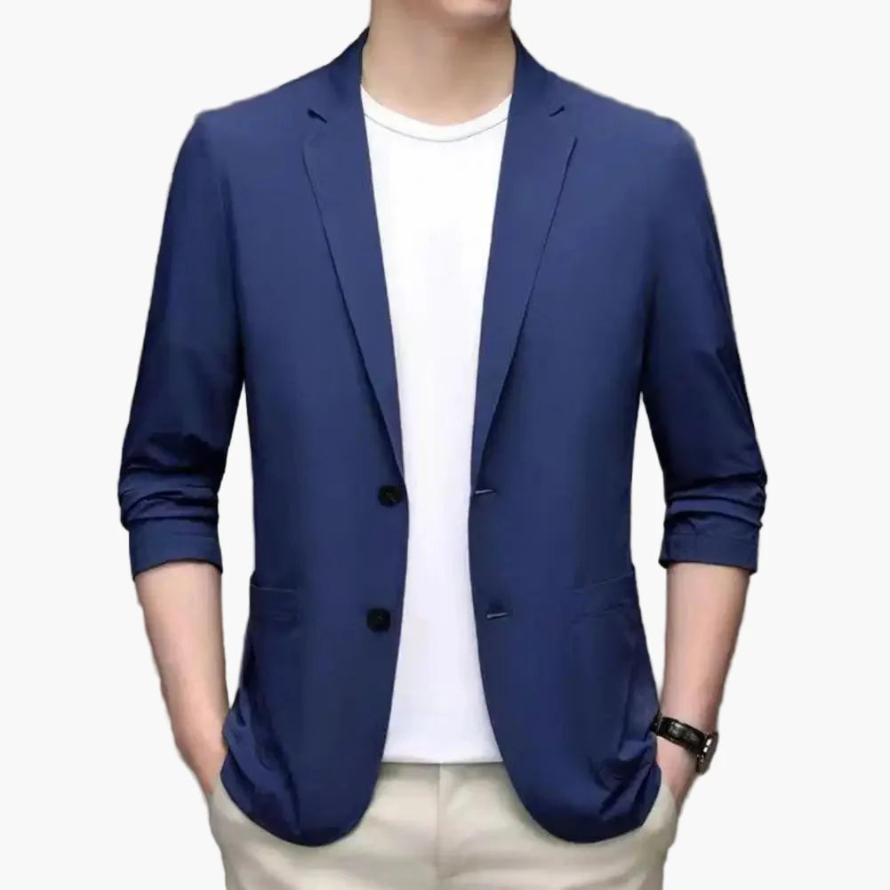 Blazer décontracté pour homme style moderne, idéal pour les occasions professionnelles et quotidiennes