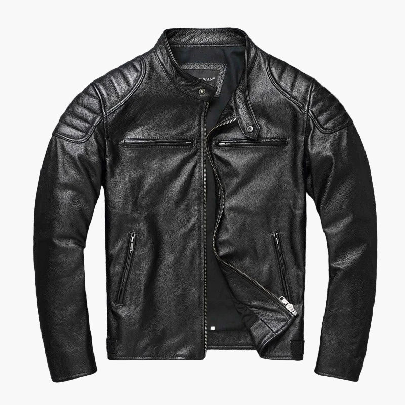 Veste motard ajustée pour homme style urbain tendance