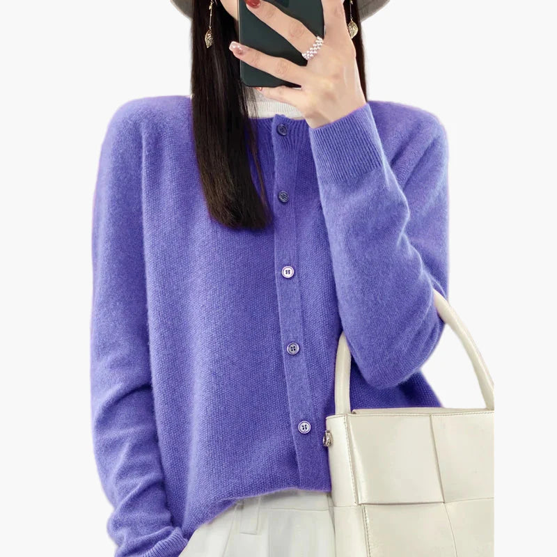 Cardigan élégant femme style décontracté parfait pour l'automne et l'hiver