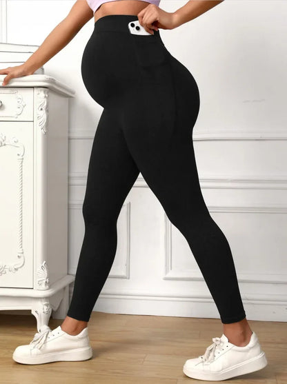 Sandra – Leggings de Maternité Extensibles pour Femmes avec Ceinture de Soutien