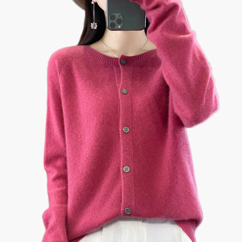 Cardigan élégant femme style décontracté parfait pour l'automne et l'hiver