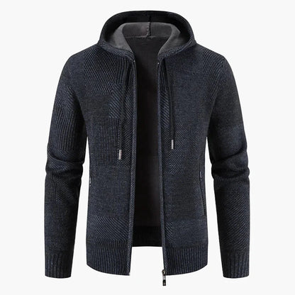 Veste à capuche zippée style pull pour homme – Élégance décontractée hiver