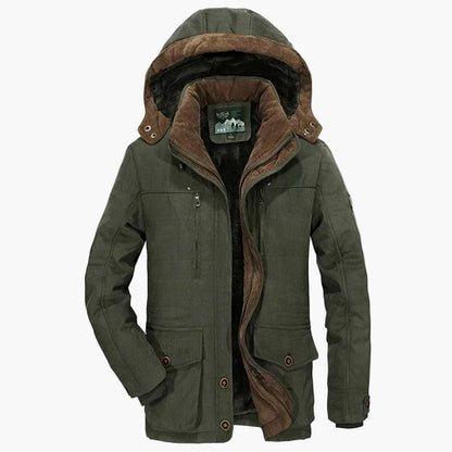 Manteau d'hiver homme style urbain avec capuche et doublure chaude