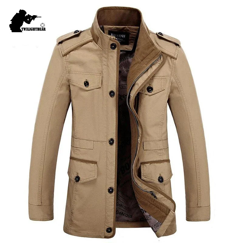 Veste militaire décontractée pour homme style urbain – Manteau automne/hiver élégant