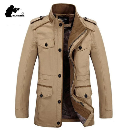 Veste militaire décontractée pour homme style urbain – Manteau automne/hiver élégant