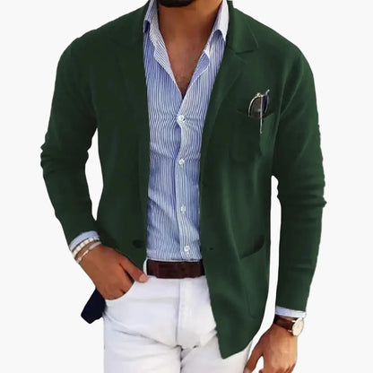 Veste Blazer Homme Élégant Décontracté à Revers, Manches Longues, Style Affaires et Casual