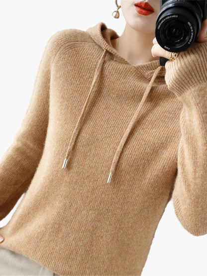 Pull à Capuche Femme Style Décontracté Élégant pour Automne et Hiver