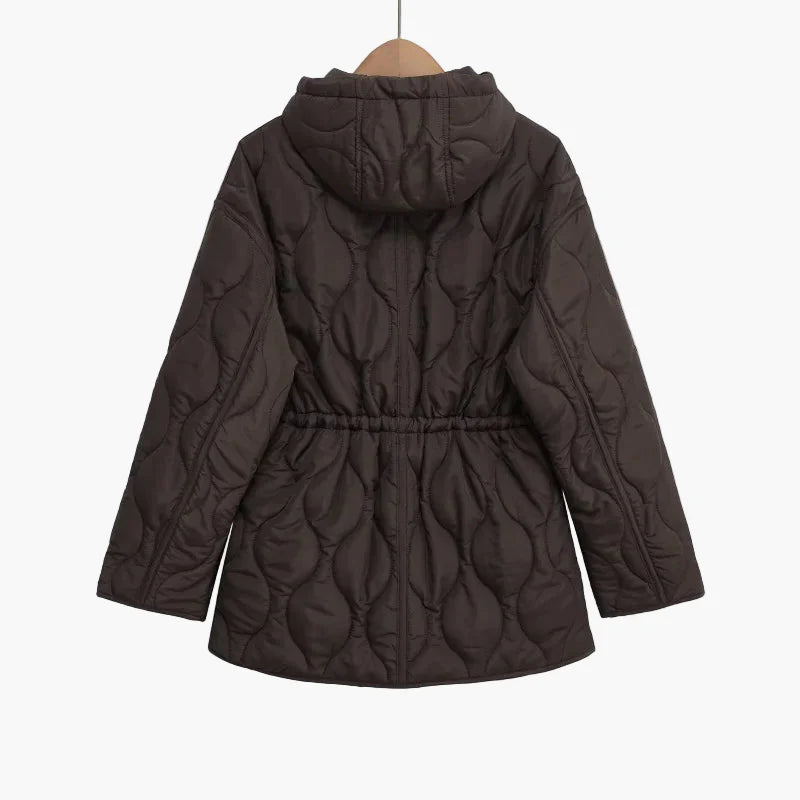 Veste matelassée à capuche pour femme style urbain hiver – coupe décontractée et élégante
