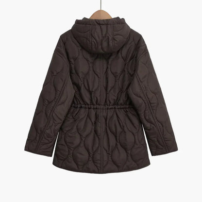 Veste matelassée à capuche pour femme style urbain hiver – coupe décontractée et élégante