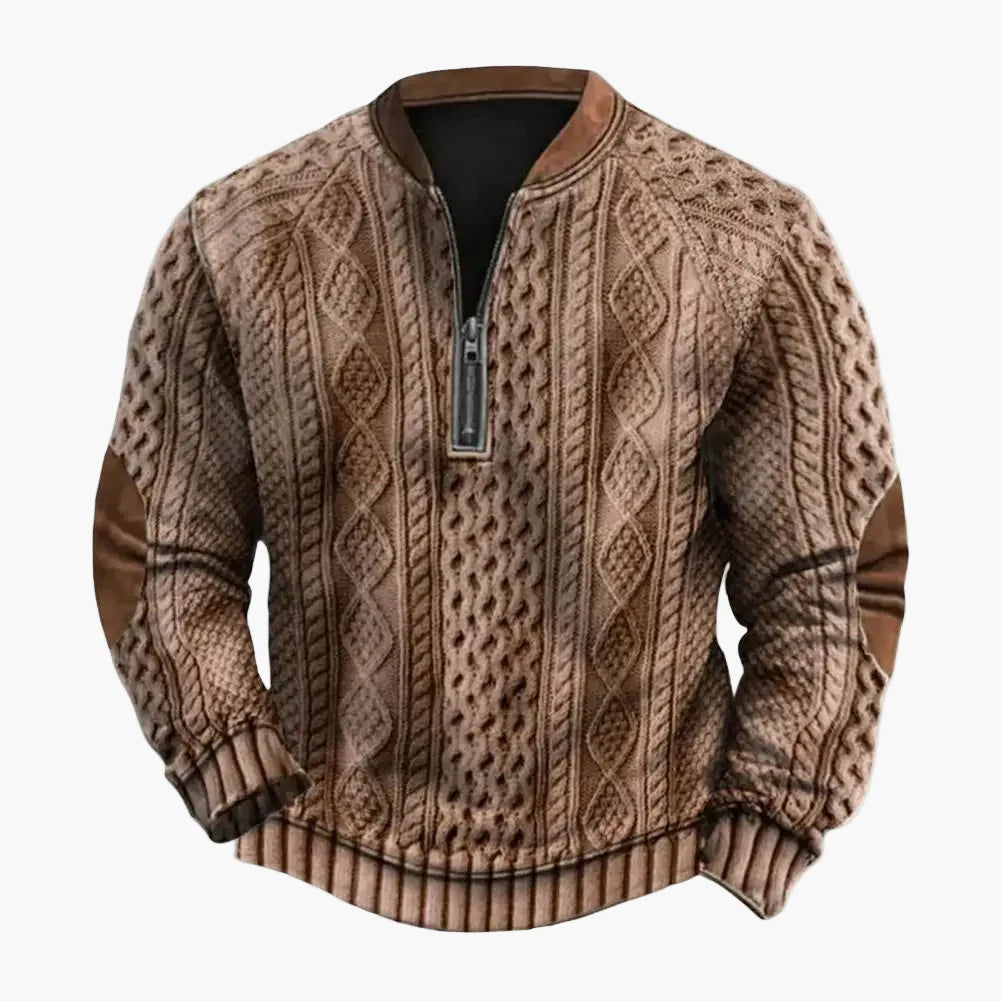 Sweat-shirt homme col rond style patchwork sportswear chic pour automne et hiver