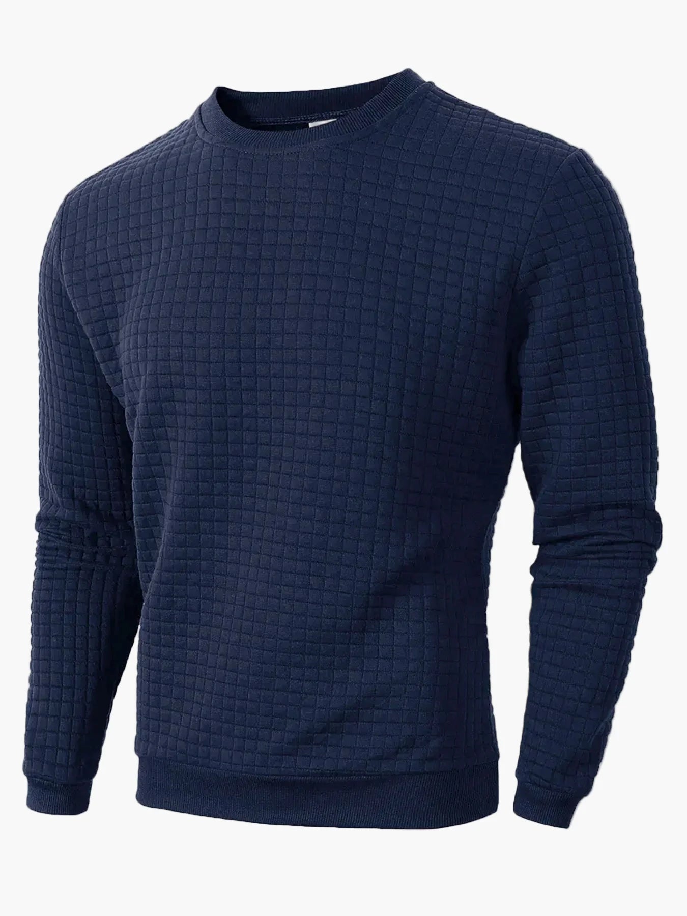 Sweat-shirt homme à motif quadrillé coupe décontractée pour style urbain et casual