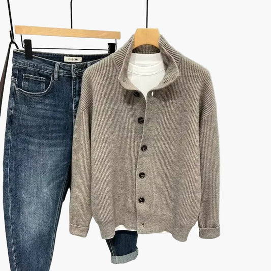 Cardigan zippé style décontracté pour homme – Look urbain élégant et polyvalent