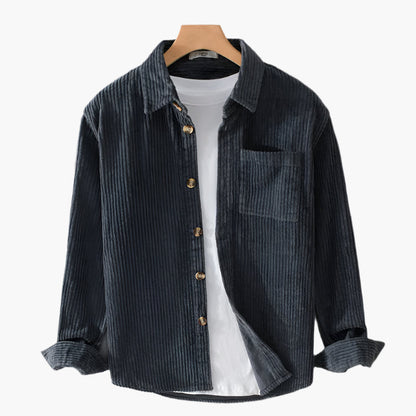 Chemise en velours côtelé style décontracté pour homme – idéale pour le quotidien et les loisirs