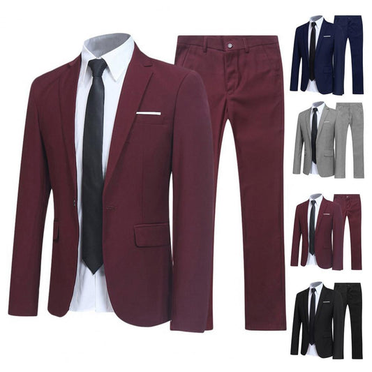 Peter - Locker Geschnittenes Anzug-Set mit Revers-Blazer und Hose für Männer