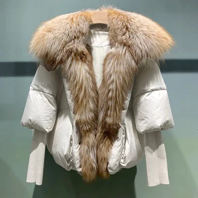 Petra - Entendaunen-Winterjacke mit Federkragen für Frauen