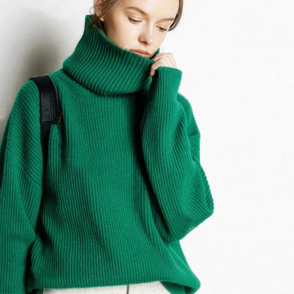 Pull à col roulé oversize pour femme - Style décontracté et tendance