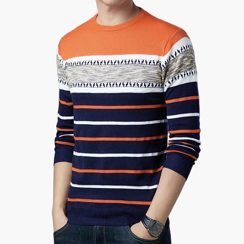 Pull homme à rayures style casual chic pour tous les jours
