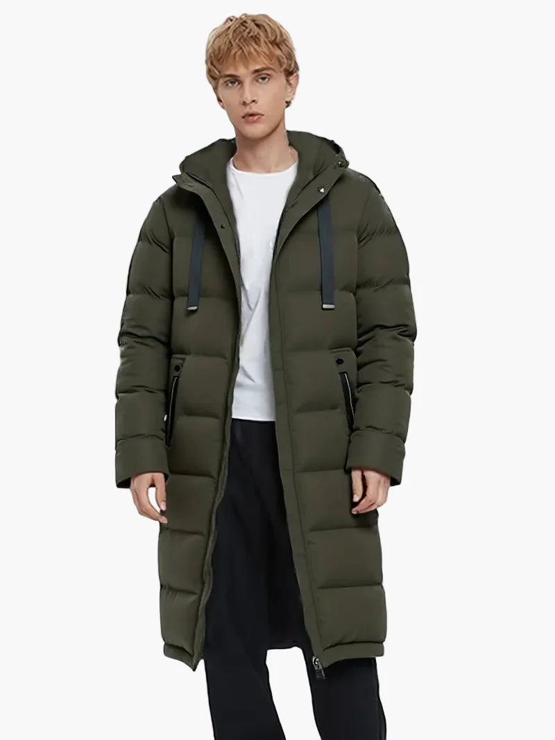Manteau long d'hiver homme style parka urbaine polyvalente pour usage quotidien et activités extérieures