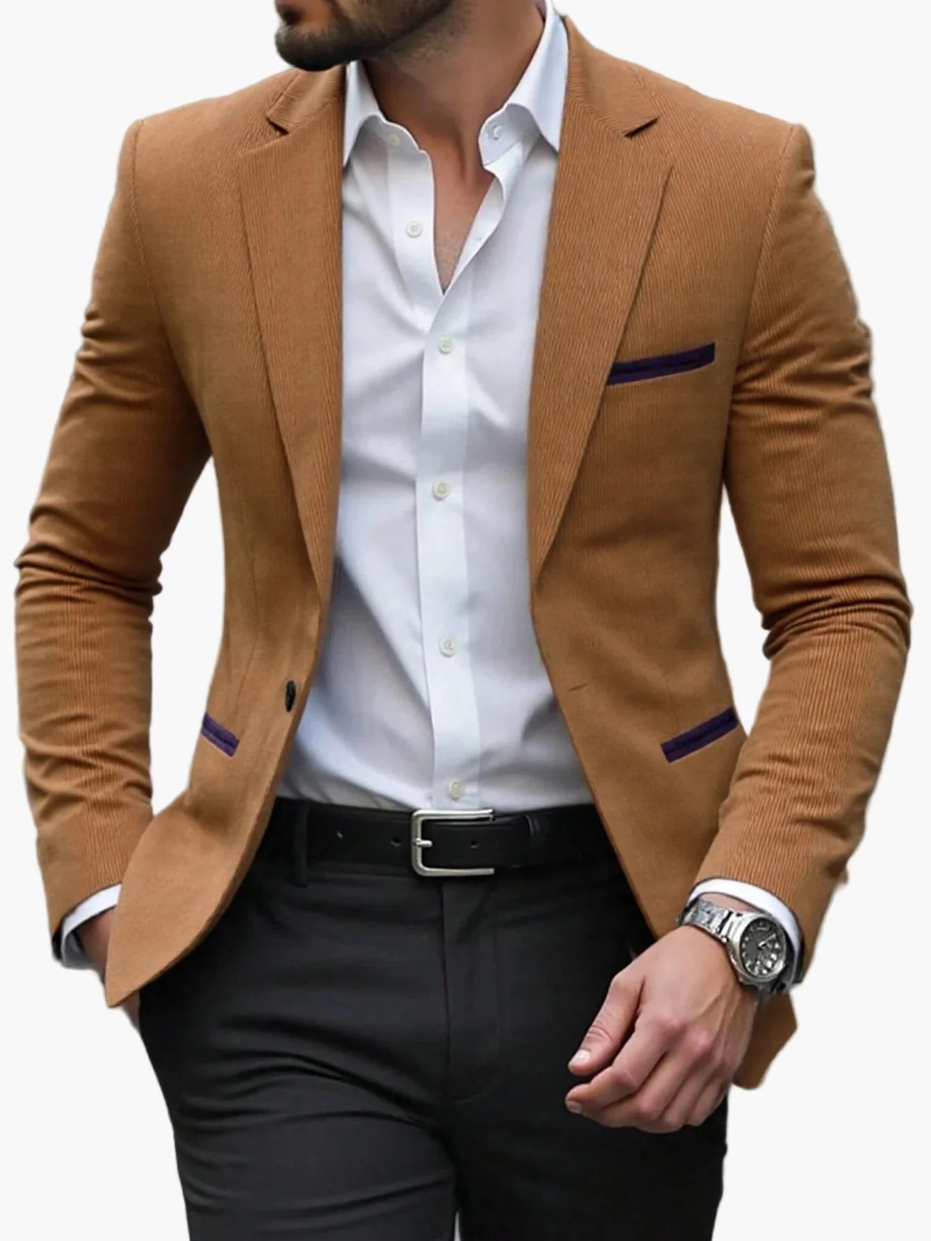 Veste Blazer Homme Élégant Style Moderne pour Affaires et Occasions Spéciales
