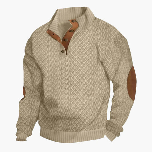 Pull élégant pour homme à col montant style classique – Idéal pour l'automne et l'hiver