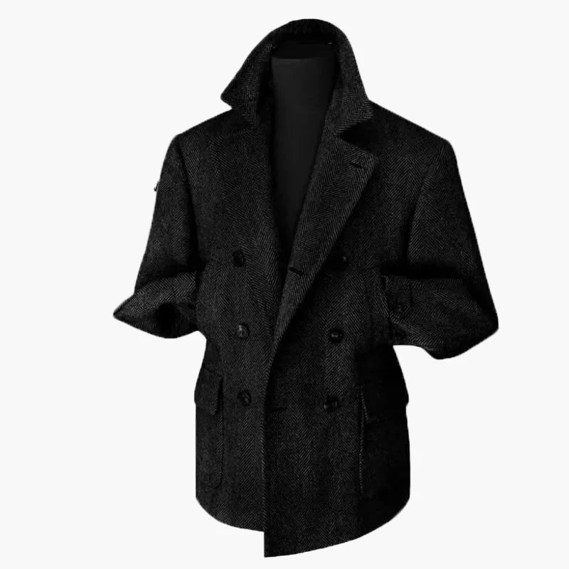 Veste blazer croisée style vintage pour homme – Élégance classique pour occasions habillées et décontractées
