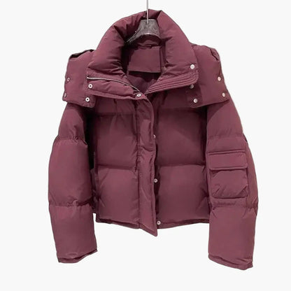 Veste doudoune courte épaisse femme style urbain hiver
