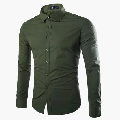 Chemise Homme Élégante Manches Longues Slim Fit pour Affaires et Loisirs