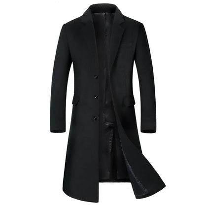 Manteau long homme style élégant pour affaires et occasions formelles