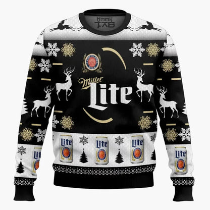 Pull de Noël homme style ugly sweater humour bière, fête et détente