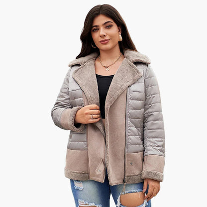 Veste d'hiver femme grande taille style urbain décontracté