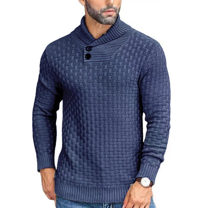 Isaac – Pull Col Roulé Monochrome Cozy pour Hommes