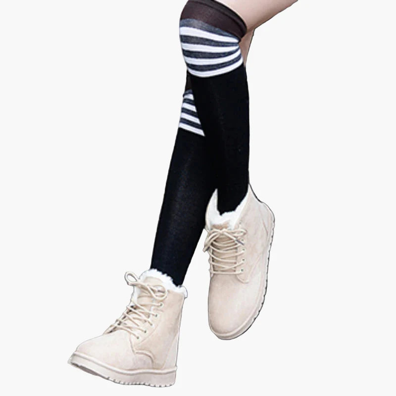 Bottes d'hiver montantes pour femme style décontracté chaud