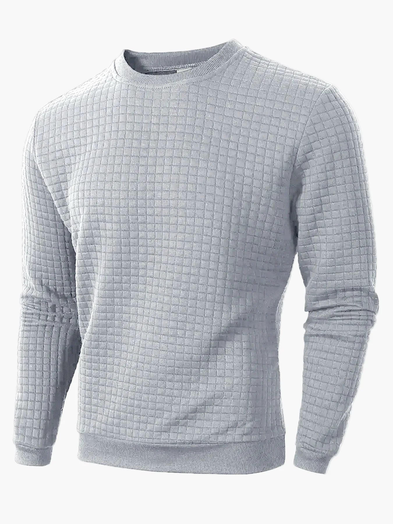 Sweat-shirt homme à motif quadrillé coupe décontractée pour style urbain et casual