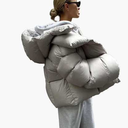 Doudoune courte oversize femme style urbain tendance hiver