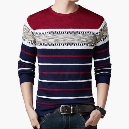Pull homme à rayures style casual chic pour tous les jours