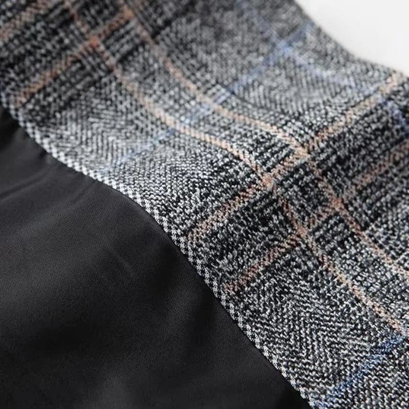 Veste de costume homme élégante à carreaux style business et loisirs