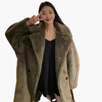 Manteau long femme style urbain élégant – Coupe oversize tendance pour l’hiver