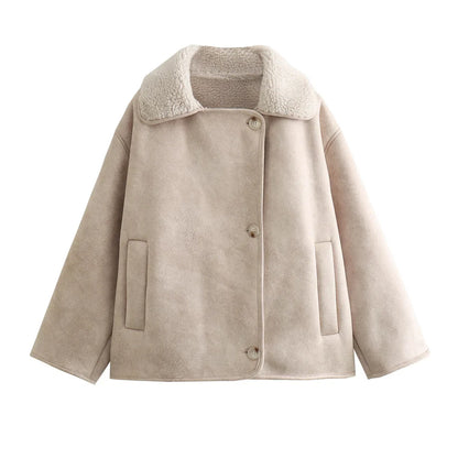 Veste Oversize Femme Style Urbain Élégant pour Automne et Hiver