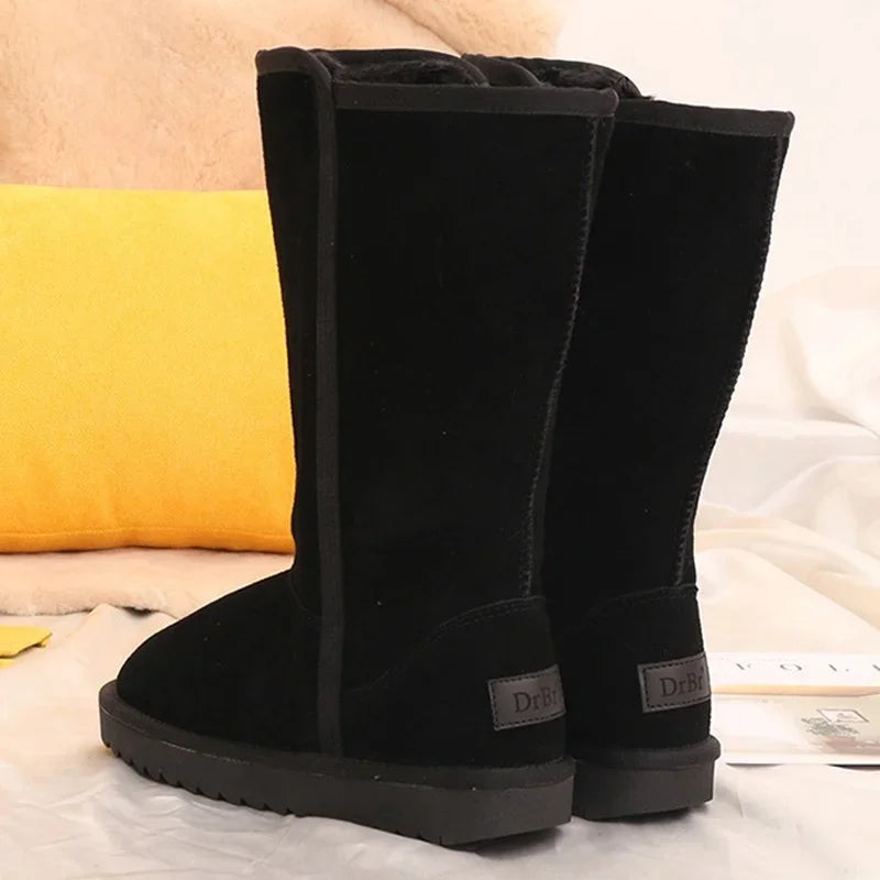 Jasmine – Bottes en Cuir Véritable Imperméables avec Fourrure Australienne