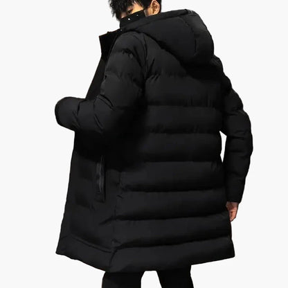 Manteau d'hiver homme style long urbain avec capuche - Mode décontractée et chaude