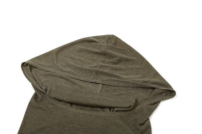 Robe Maxi à Col Bénitier, Sans Manches, Fendue et Creuse, à Capuche