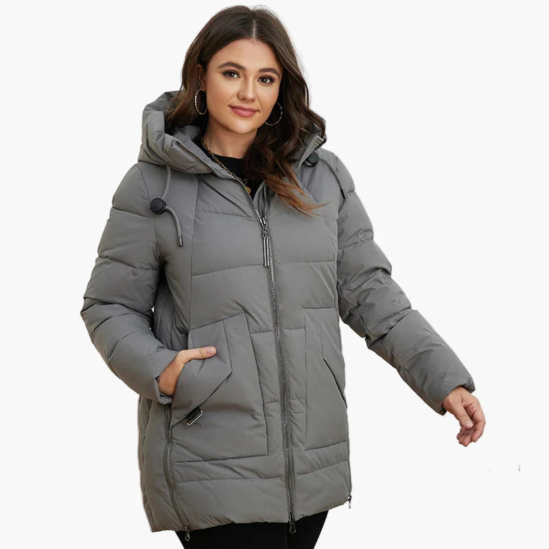 Manteau d'hiver matelassé à capuche pour femme, style moderne et confort quotidien