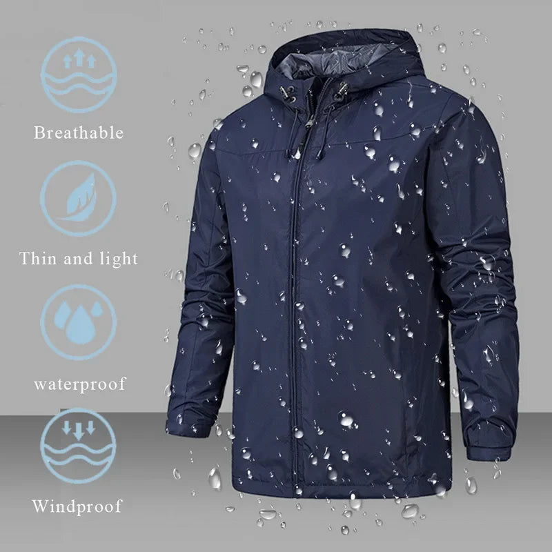 Sean – Veste Imperméable à Capuche pour Hommes pour Sports de Plein Air