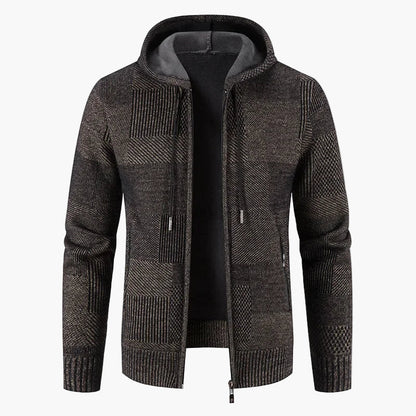 Veste à capuche zippée style pull pour homme – Élégance décontractée hiver