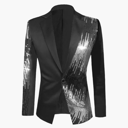 Veste de soirée homme style cabaret chic à paillettes – Idéale pour fête, spectacle et événement