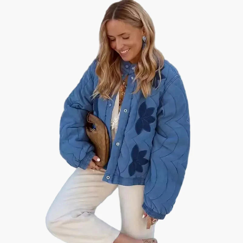 Veste décontractée pour femme style bohème à fleurs tendance