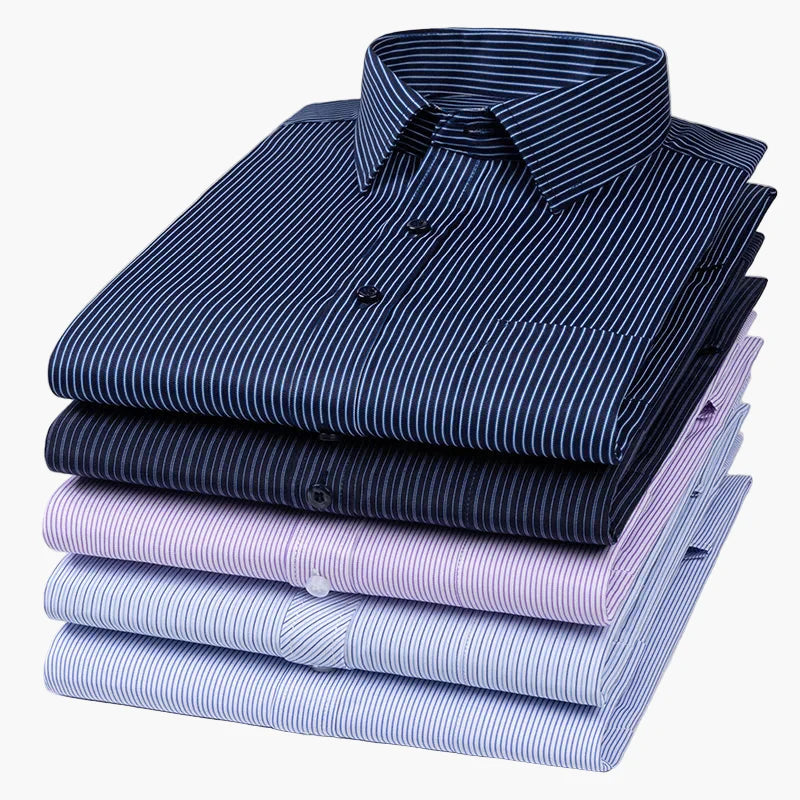 Chemise habillée à rayures pour homme - Élégance professionnelle et style moderne