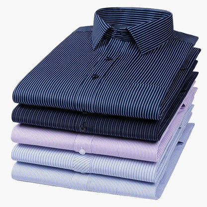 Chemise habillée à rayures pour homme - Élégance professionnelle et style moderne
