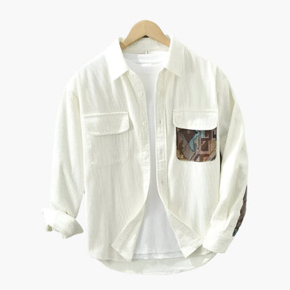 Chemise à côtes style décontracté pour homme – Mode urbaine et élégante